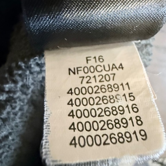 The North Face Men's Gray Waffle Knit Quarter Zip Fleece Pullover XL - Picture 9 of 10